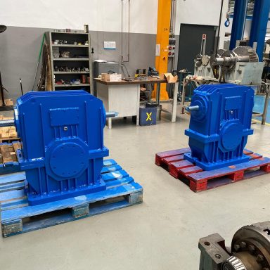 Anem Group - Manufacturing and repairing reducer gearboxes for the mining industry - Manufacture of reducer gearboxes for fertiliser/phosphate loading gantry crane