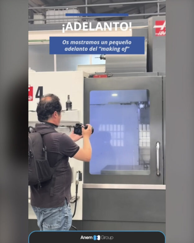 Screenshot Sesión fotográfica del equipo e instalaciones de ANEM GROUP mostrando el día a día de la empresa