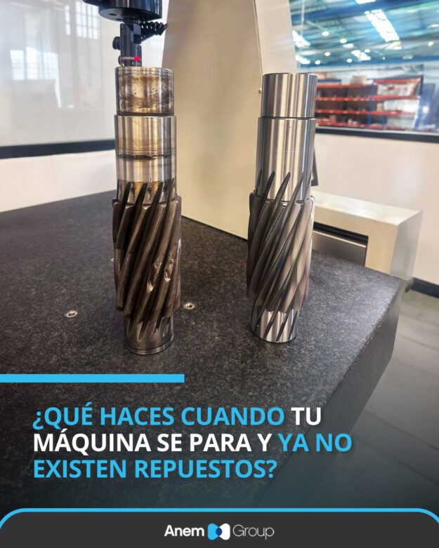 Proceso de ingeniería inversa para fabricar un engranaje industrial sin planos realizado por ANEM GROUP